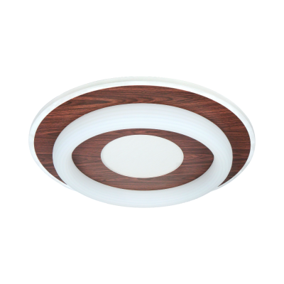 Ceiling lamp model 04-SL-8540-500, white/walnut wood.