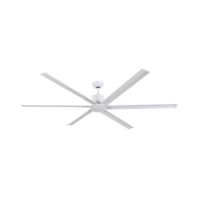 Ceiling fan, aluminum blades, model S-36, white, 84 inches.