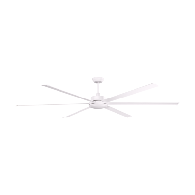 Ceiling fan with aluminum blades, model DC120-6014-N, 120 inches.