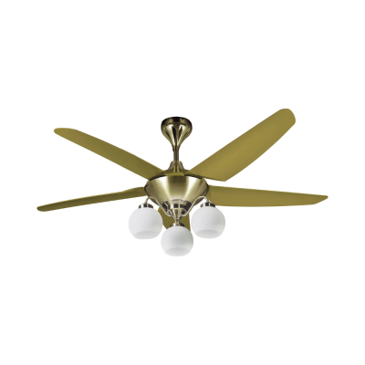 Lamp fan, ABS blades, 5 blades, model C122-3L-AB, size 46 inches, black gold color