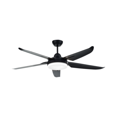 Lamp fan, ABS blades, model CASPER552-1L-BK, size 52 inches, matte black