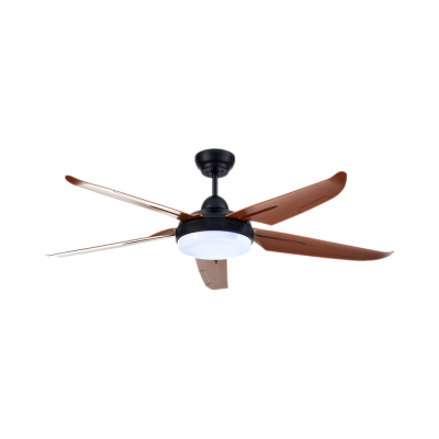 Lamp fan, ABS blades, model CASPER552-1L-BR, size 52 inches, brown