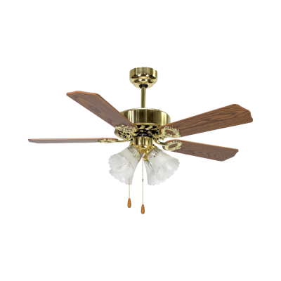 พัดลมเพดาน ใบพัดไม้อัด รุ่น CS-42-PB ขนาด 42 นิ้ว สีทอง