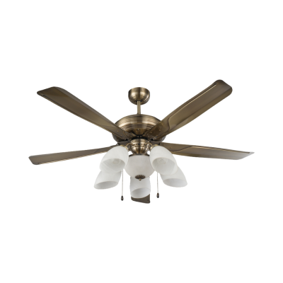 Lamp Ceiling Fan STEEL BLADES MODEL S M01-566 IAB SIZE 56 BLACK AND GOLD COLOR