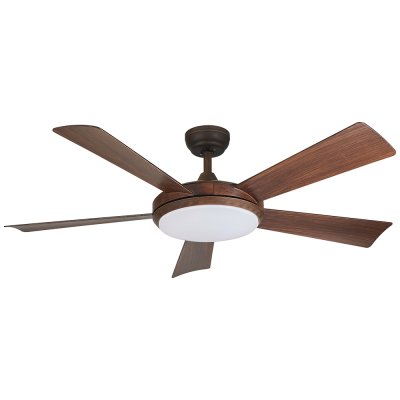 พัดลมโคมไฟ ใบพัด ABS รุ่น S-16 ขนาด 52 นิ้ว สีน้ำตาลลายไม้