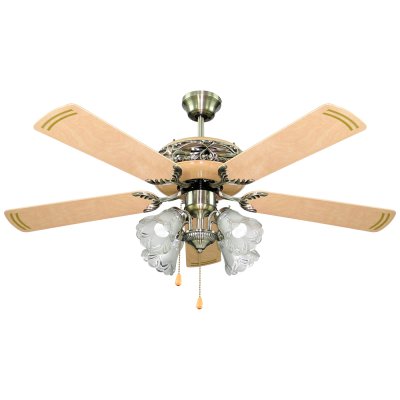 Lamp Ceiling Fan  PLYWOOD BLADES MODEL S C11-524 PAB SIZE 52  Antique brass SKU S C11-524 PAB