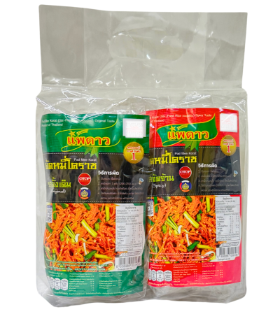 หมี่โคราช แพ็ค 4ใส รวมสี (จัดจ้าน-ดั้งเดิม)
