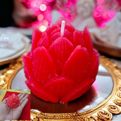 เทียนดอกบัวแดง