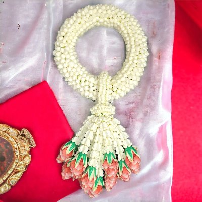 พวงมาลัยพุดใหญ่รัดข้อลักอุบะพุ่มสี(ลูกค้าเลือกได้8สี)