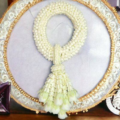 พวงมาลัยพุดใหญ่รัดข้อลักอุบะพุ่มสี(ลูกค้าเลือกได้8สี)