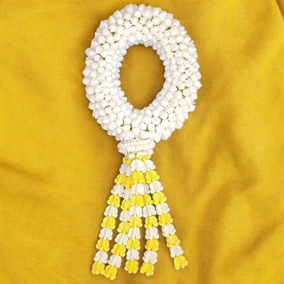 พวงมาลัยพุดใหญ่อุบะดอกลักสีขาวสลับ(ลูกค้าเลือกสีได้8สี)