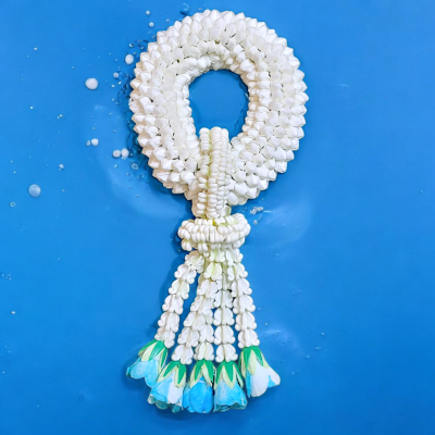 พวงมาลัยพุดใหญ่รัดข้อลักอุบะแขกสี(ลูกค้าเลือกสีได้8สี)