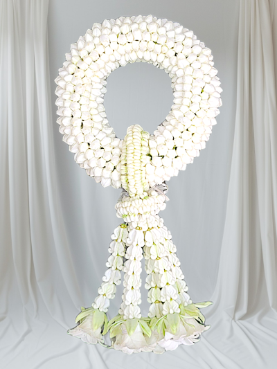 พวงมาลัยพุดใหญ่รัดข้อลักอุบะแขกสี(ลูกค้าเลือกสีได้8สี)