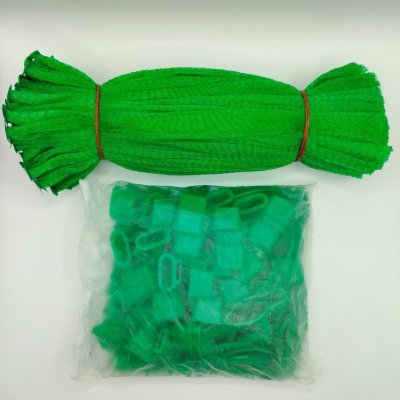 ถุงตาข่ายใส่ผลไม้แบบ S ตาข่ายยาว 36 ซม. แพ็คละ 100 ชิ้น ตาข่ายพลาสติกแบบหิ้วได้ จำหน่ายพร้อมตัวล็อคถุงตาข่าย  มี 6 สีให้เลือก ตาข่ายอเนกประสงค์