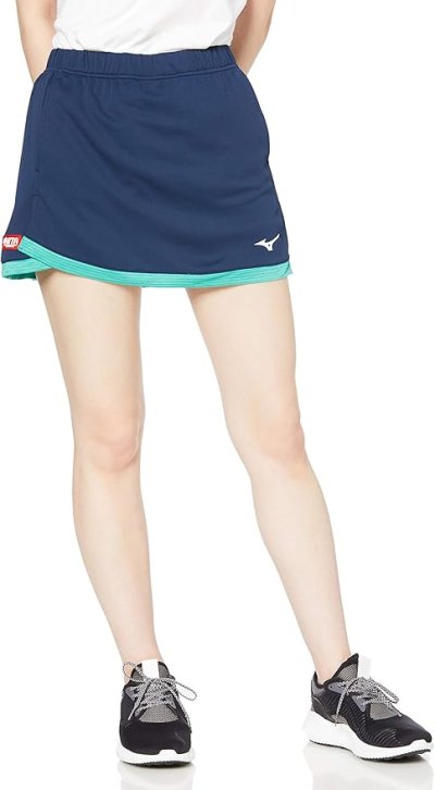 Mizuno Women's Table Tennis Wear, Game Skirt, Easy to Move, Sweat Absorbent, Quick Drying, Standard, JTTA Certified