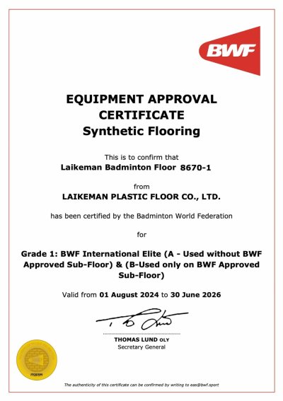 2024 bwf approved badminton flooring for indoor sport badminton courts (พื้นสนามแบด ราคาต่อ court)