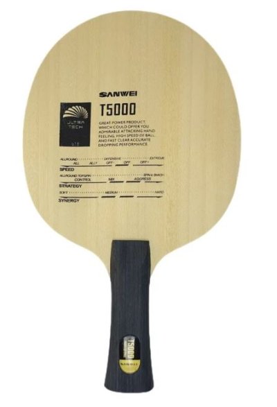 SANWEI T5000 CARBON Table Tennis Blade (5+2 Outer Carbon)
