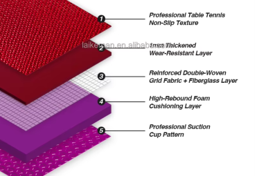 พื้นยางสนามแข่งขัน ปิงปอง ขนาด1.8mX15m Table Tennis Sport Floor