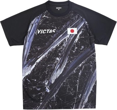 Victas 532403 Table Tennis Game Shirt, V-24, Japanese Representative Model