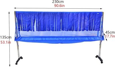 Movable Table Tennis Ball Net Outdoor Ping Pong Practice Net with Wheels for Multi Ball Exercises or Robot Serve Launcher Exercise