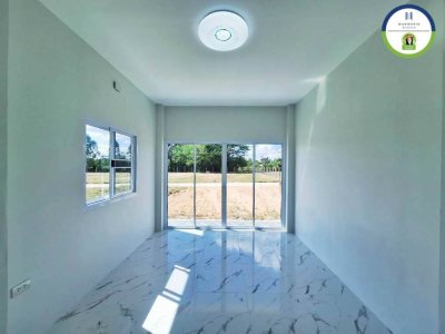 บ้านเดี่ยวชั้นเดียว เป็นบ้านใหม่ยังไม่เคยเข้าอยู่