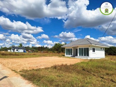 บ้านเดี่ยวชั้นเดียว เป็นบ้านใหม่ยังไม่เคยเข้าอยู่