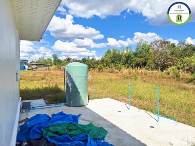 บ้านเดี่ยวชั้นเดียว เป็นบ้านใหม่ยังไม่เคยเข้าอยู่