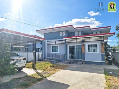 บ้านเดี่ยวชั้นเดียว สไตล์โมเดิร์น ใกล้ รพ.สต.ขามใหญ่