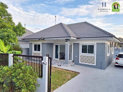 บ้านเดี่ยวชั้นเดียว สไตล์ปั้นหยา ซอยผู้ว่า ต.ขามใหญ่