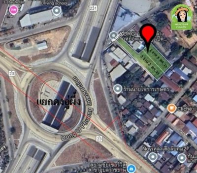 ที่ดินสองแปลงติดกัน  ใกล้วงเวียนดงอู่ผึ้ง