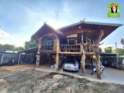 บ้านไม้ยกใต้ถุนสูง เนื้อที่เยอะ