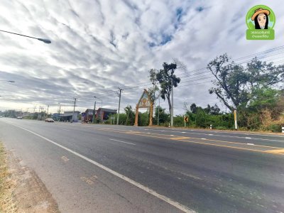 ที่ดินเปล่า 2 แปลง ขนาบทางเข้าวัดป่าสนามชัย