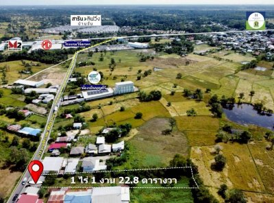 อาคารพาณิชย์ชั้นเดียว 2 คูหา พร้อมที่ดินเปล่าแปลงใหญ่
