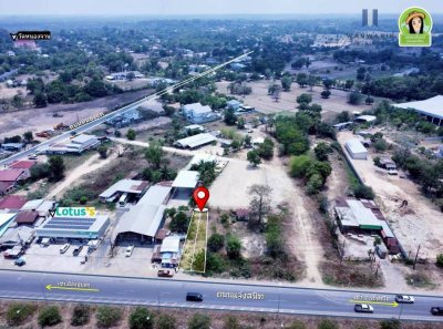ที่ดินติดถนนแจ้งสนิท ใกล้สำนักงานที่ดินอุบลฯ