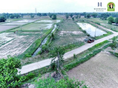 ที่ดินเปล่า แปลงยาว ใกล้วัดใหม่นาคลอง