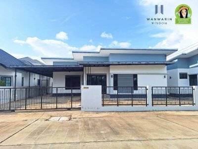 บ้านเดี่ยวชั้นเดียว(บ้านใหม่) ในโครงการเจริญทรัพย์โมเดิร์น 14 ใกล้วัดตำแย