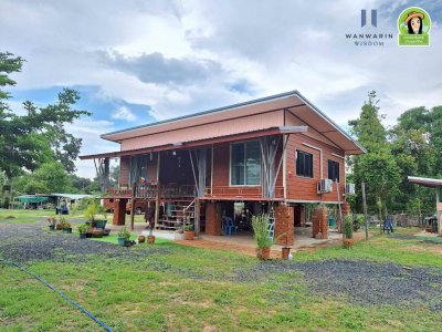 บ้านเดี่ยวยกถุนสูง สไตล์บ้านพักตากอากาศ