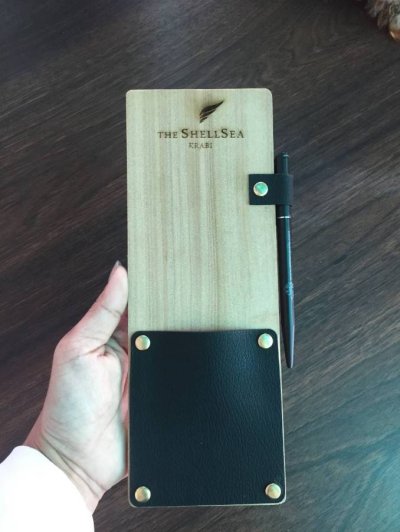 wooden menu