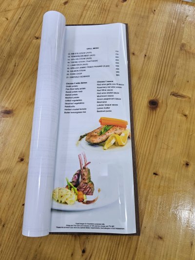 wooden menu board