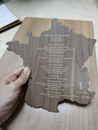 wooden menu board