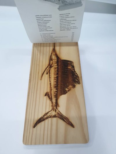 wooden menu