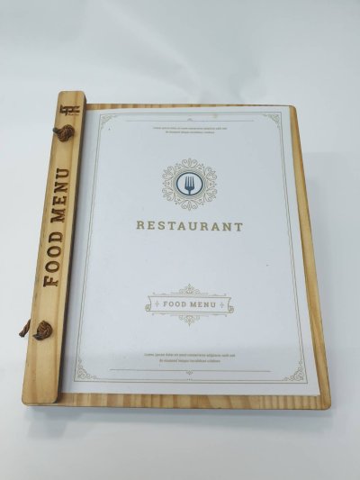 wooden menu