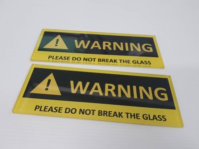 Acrylic sign, WARNING sign