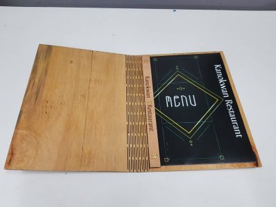 wooden menu