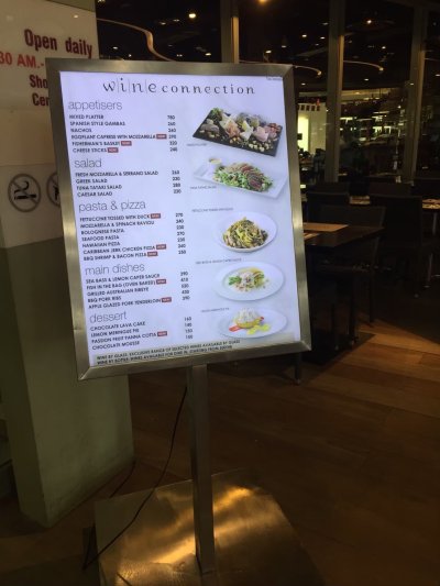 LED menu sign