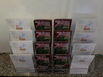 Acrylic brochure stand, clear brochure stand