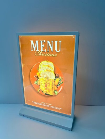 MENU LED A3 desktop sign