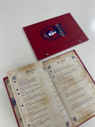 Wooden menu, food menu Wooden menu, food menu