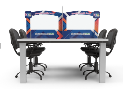 Covid-19 Foam board partition stand 4  seats