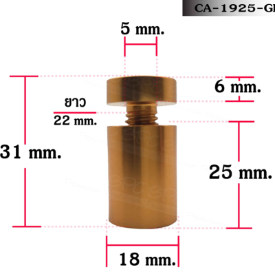 Nut bolt 19 mm polished